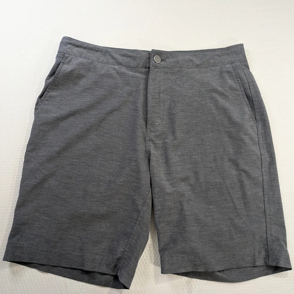 Faherty Mens All Day Shorts Size 33 Gray Chino Casual Golf Business Travel